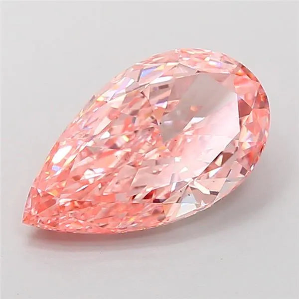 3.00ct Pear Lab Grown Diamond (Colour Fancy Vivid Pink, Clarity VS2, IGI Certified)