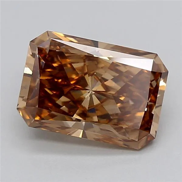 3.00ct Radiant Lab Grown Diamond (Colour Fancy Light Brown, Clarity VS1, IGI Certified)