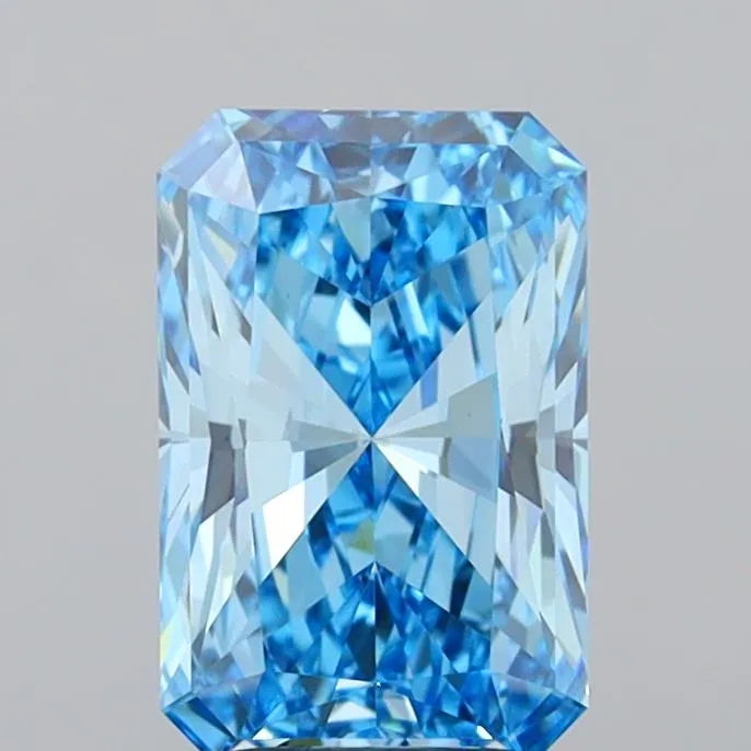3.00ct Radiant Lab Grown Diamond (Colour Fancy Vivid Blue, Clarity VVS2, IGI Certified)