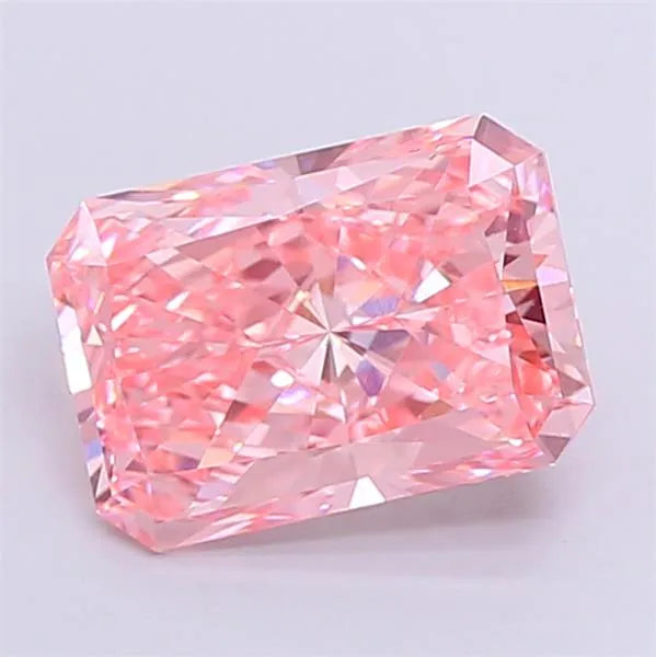 3.00ct Radiant Lab Grown Diamond (Colour Fancy Vivid Pink, Clarity VVS2, IGI Certified)