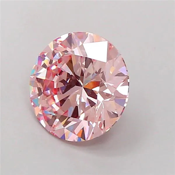 3.00ct Round Lab Grown Diamond (Colour Fancy Intense Pink, Clarity VS1, Cut ID, IGI Certified)