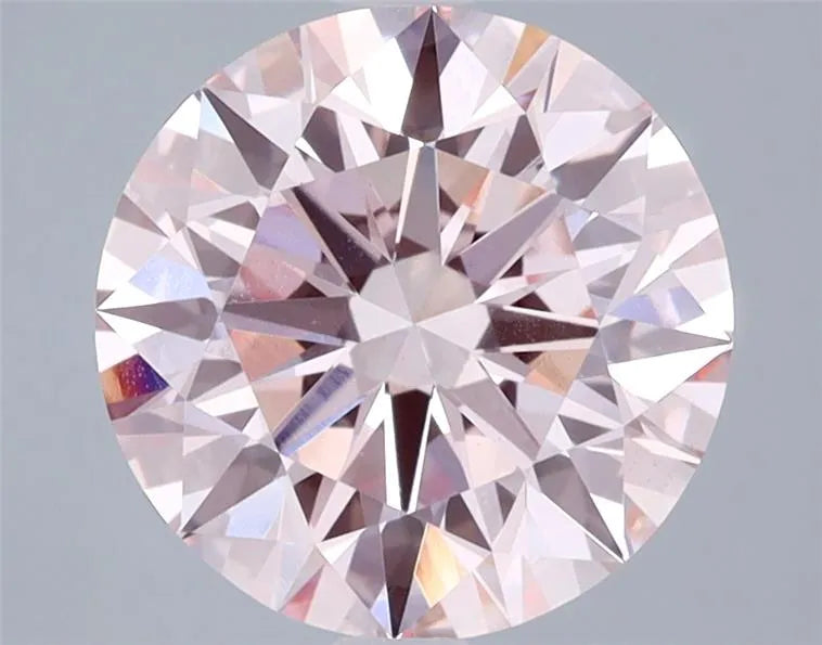 3.00ct Round Lab Grown Diamond (Colour Fancy Intense Pink, Clarity VVS2, Cut ID, IGI Certified)