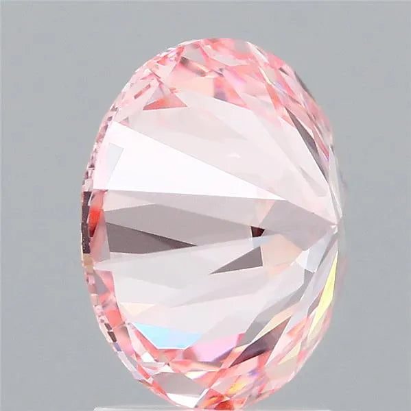3.00ct Round Lab Grown Diamond (Colour Fancy Vivid Pink, Clarity VVS2, Cut ID, IGI Certified)