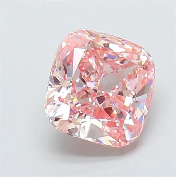 3.01ct Cushion modified Lab Grown Diamond (Colour Fancy Vivid Pink, Clarity VS1, IGI Certified)