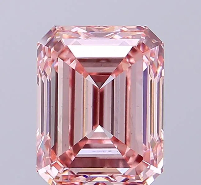 3.01ct Emerald Lab Grown Diamond (Colour Fancy Intense Pink, Clarity VS2, IGI Certified)