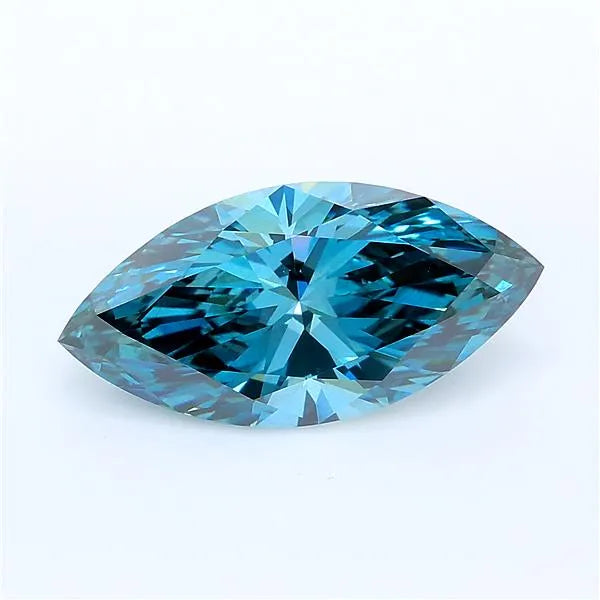 3.01ct Marquise Lab Grown Diamond (Colour Fancy Vivid Green Blue, Clarity VS2, IGI Certified)
