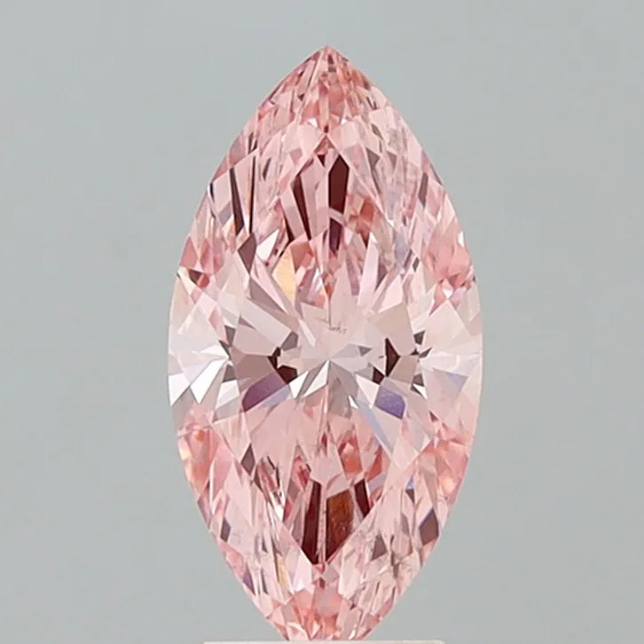 3.01ct Marquise Lab Grown Diamond (Colour Fancy Vivid Pink, Clarity VS2, IGI Certified)