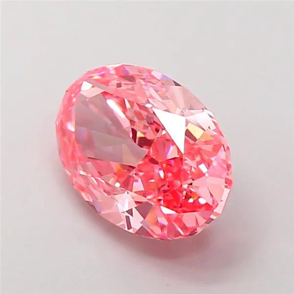 3.01ct Oval Lab Grown Diamond (Colour Fancy Vivid Pink, Clarity VS1, IGI Certified)