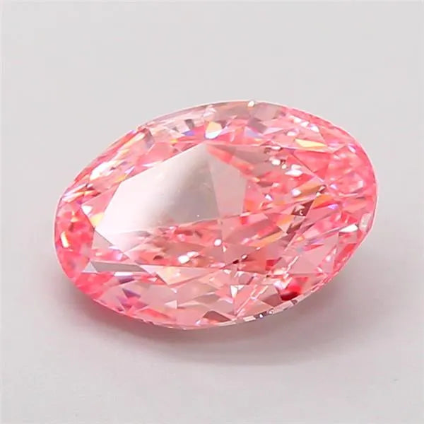 3.01ct Oval Lab Grown Diamond (Colour Fancy Vivid Pink, Clarity VS2, IGI Certified)
