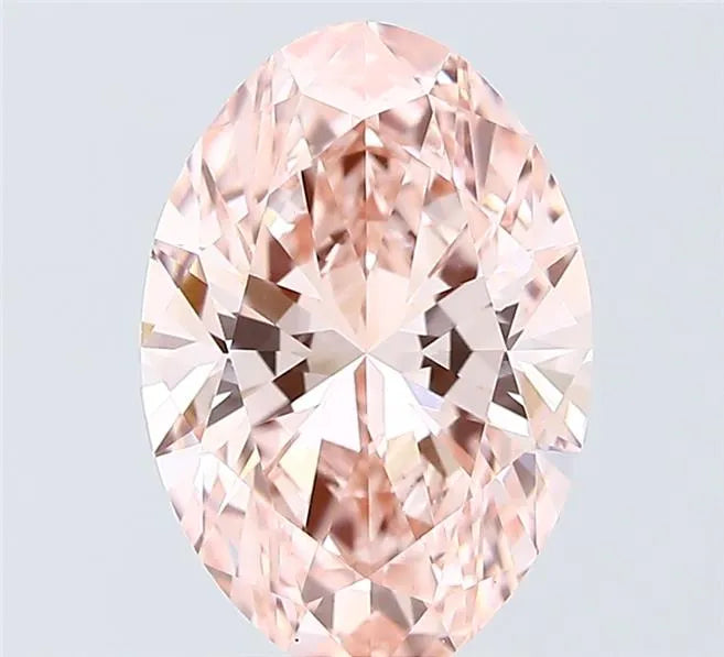3.01ct Oval Lab Grown Diamond (Colour Fancy Vivid Pink, Clarity VVS2, IGI Certified)