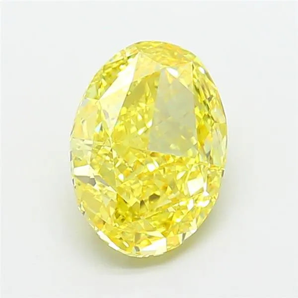 3.01ct Oval Lab Grown Diamond (Colour Fancy Vivid Yellow, Clarity VVS2, IGI Certified)
