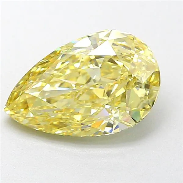 3.01ct Pear Lab Grown Diamond (Colour Fancy Intense Yellow, Clarity VS2, IGI Certified)