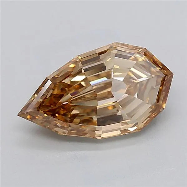 3.01ct Pear Lab Grown Diamond (Colour Fancy Light Yellowish Brown, Clarity VS1, IGI Certified)