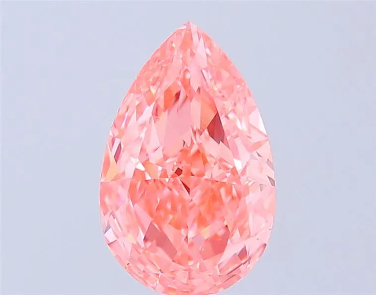 3.01ct Pear Lab Grown Diamond (Colour Fancy Vivid Pink, Clarity VS1, IGI Certified)