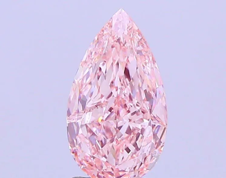 3.01ct Pear Lab Grown Diamond (Colour Fancy Vivid Pink, Clarity VS1, IGI Certified)