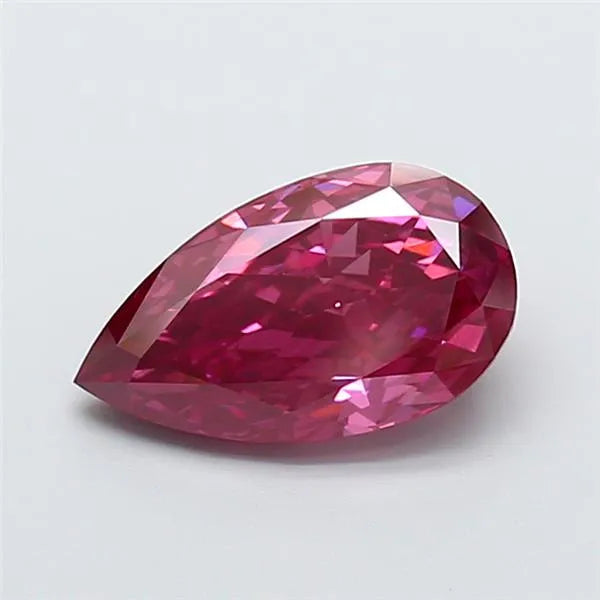3.01ct Pear Lab Grown Diamond (Colour Fancy Vivid Pink, Clarity VS2, IGI Certified)