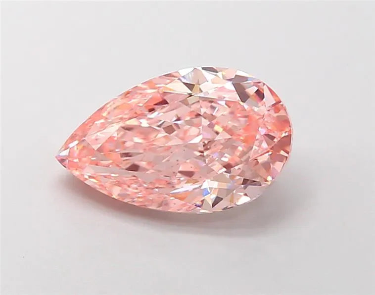 3.01ct Pear Lab Grown Diamond (Colour Fancy Vivid Pink, Clarity VS2, IGI Certified)