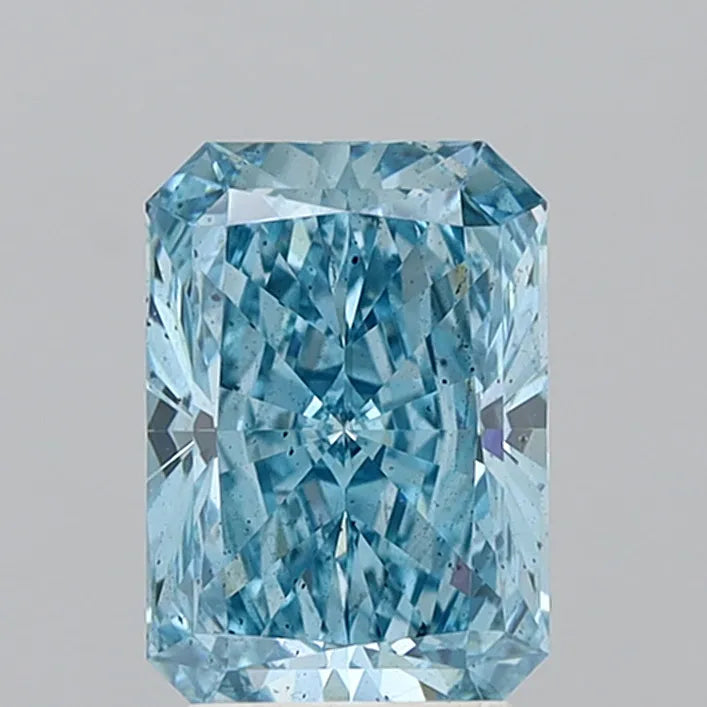 3.01ct Radiant Lab Grown Diamond (Colour Fancy Vivid Blue, Clarity SI2, IGI Certified)