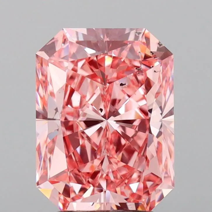 3.01ct Radiant Lab Grown Diamond (Colour Fancy Vivid Pink, Clarity SI1, IGI Certified)