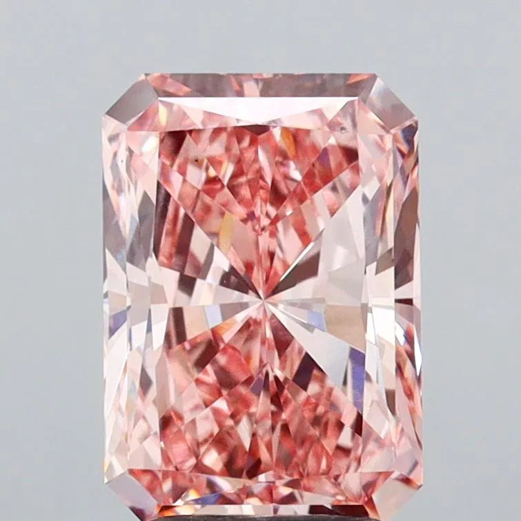 3.01ct Radiant Lab Grown Diamond (Colour Fancy Vivid Pink, Clarity VS1, IGI Certified)