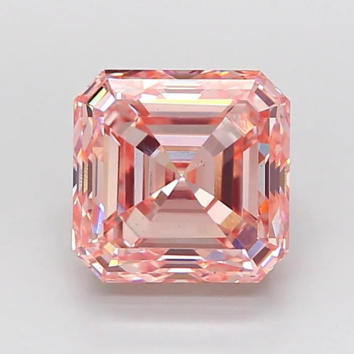 3.02ct Asscher Lab Grown Diamond (Colour Fancy Intense Pink, Clarity VS1, IGI Certified)