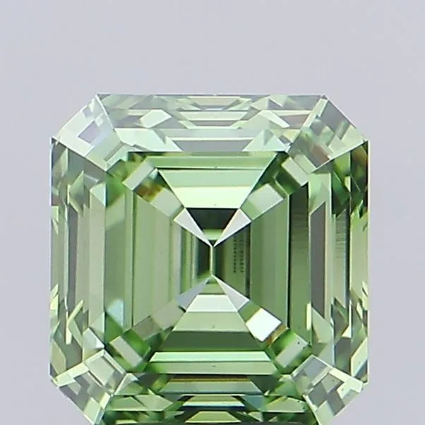 3.02ct Asscher Lab Grown Diamond (Colour Fancy Vivid Green, Clarity VS1, IGI Certified)