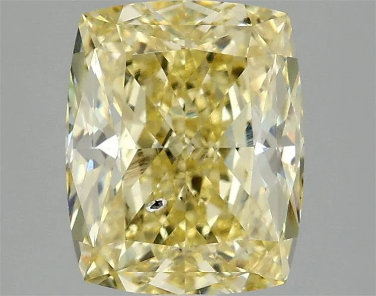 3.02ct Cushion modified Lab Grown Diamond (Colour Fancy Intense Yellow, Clarity SI1, IGI Certified)