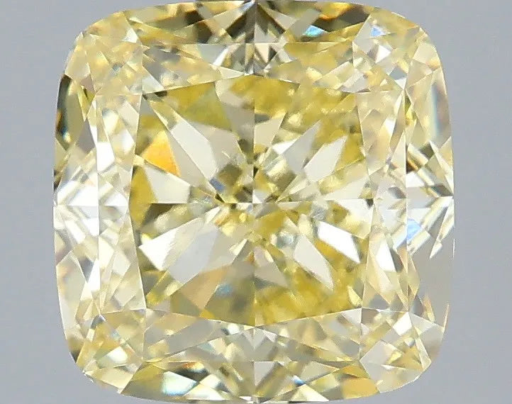 3.02ct Cushion modified Lab Grown Diamond (Colour Fancy Intense Yellow, Clarity VVS2, IGI Certified)