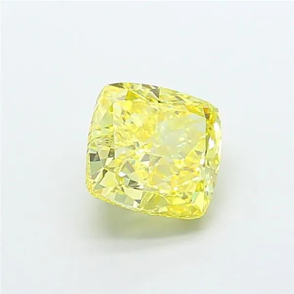 3.02ct Cushion modified Lab Grown Diamond (Colour Fancy Intense Yellow, Clarity VVS2, IGI Certified)