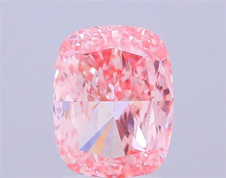 3.02ct Cushion modified Lab Grown Diamond (Colour Fancy Vivid Pink, Clarity VS1, IGI Certified)