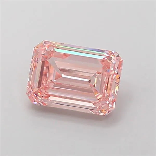3.02ct Emerald Lab Grown Diamond (Colour Fancy Intense Pink, Clarity VS1, IGI Certified)
