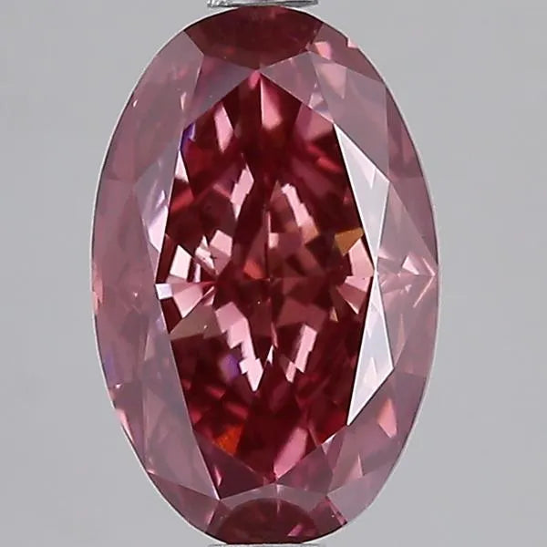 3.02ct Oval Lab Grown Diamond (Colour Fancy Vivid Brown Pink, Clarity VS2, IGI Certified)