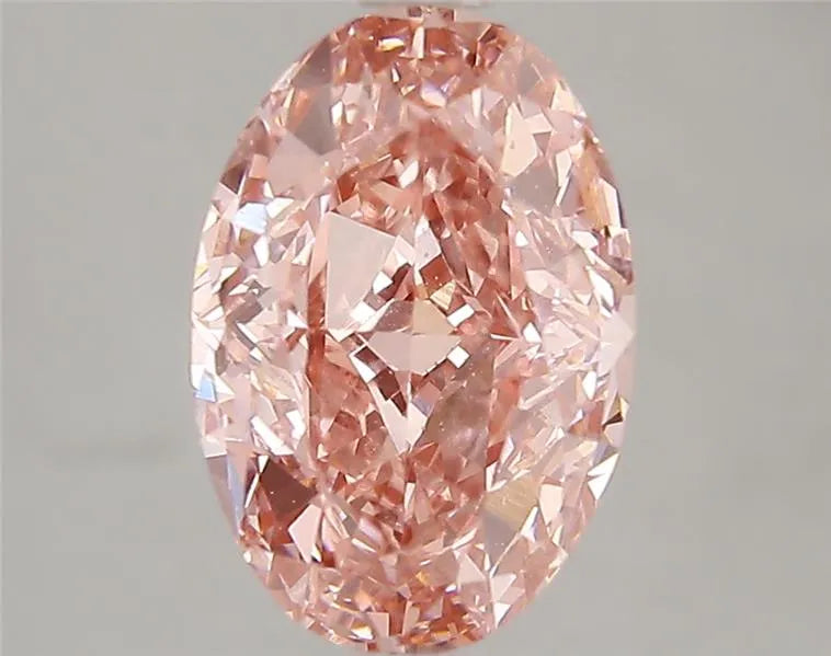 3.02ct Oval Lab Grown Diamond (Colour Fancy Vivid Pink, Clarity VS1, IGI Certified)