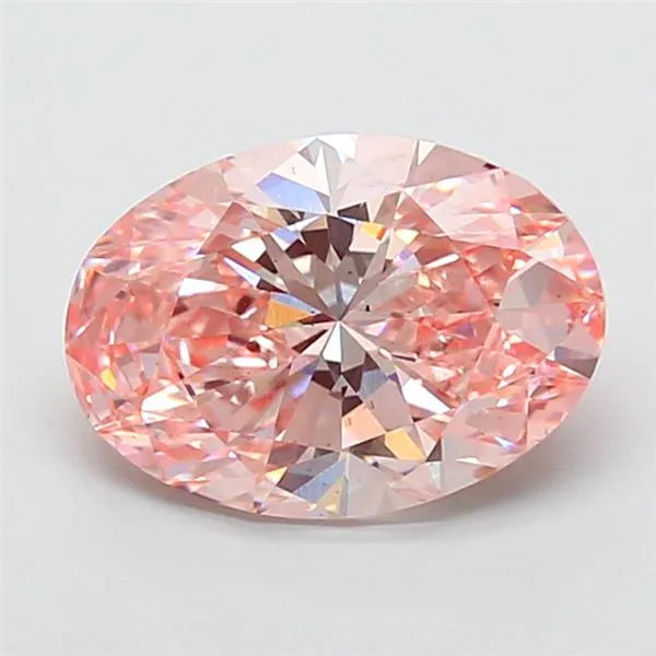 3.02ct Oval Lab Grown Diamond (Colour Fancy Vivid Pink, Clarity VS2, IGI Certified)
