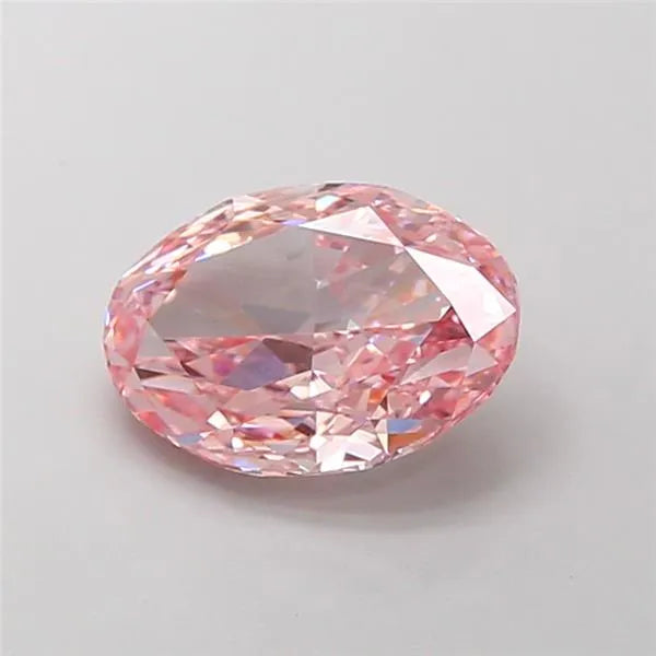 3.02ct Oval Lab Grown Diamond (Colour Fancy Vivid Pink, Clarity VS2, IGI Certified)