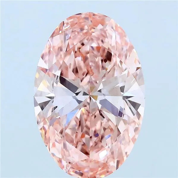 3.02ct Oval Lab Grown Diamond (Colour Fancy Vivid Pink, Clarity VS2, IGI Certified)