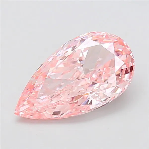 3.02ct Pear Lab Grown Diamond (Colour Fancy Intense Pink, Clarity SI1, IGI Certified)