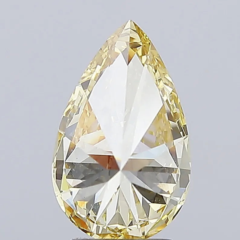 3.02ct Pear Lab Grown Diamond (Colour Fancy Intense Yellow, Clarity VS1, IGI Certified)