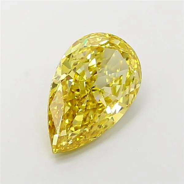 3.02ct Pear Lab Grown Diamond (Colour Fancy Intense Yellow, Clarity VS1, IGI Certified)