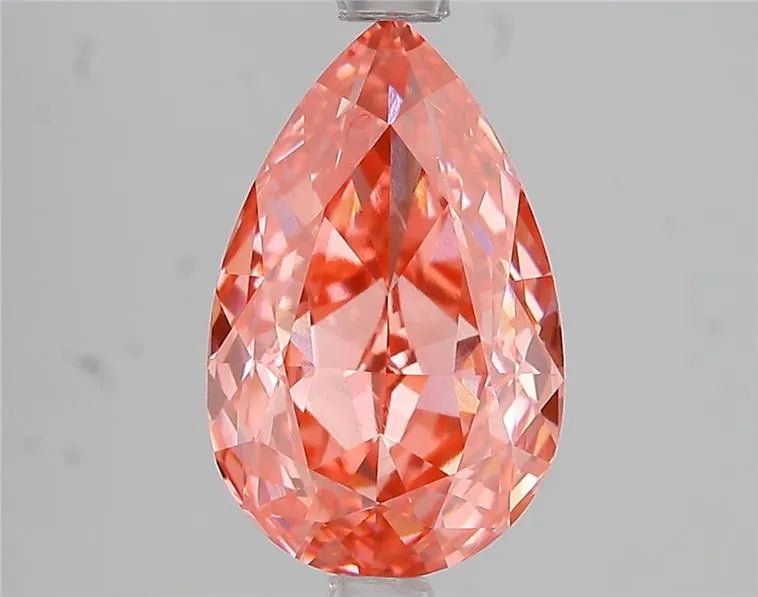 3.02ct Pear Lab Grown Diamond (Colour Fancy Vivid Pink, Clarity VVS2, IGI Certified)