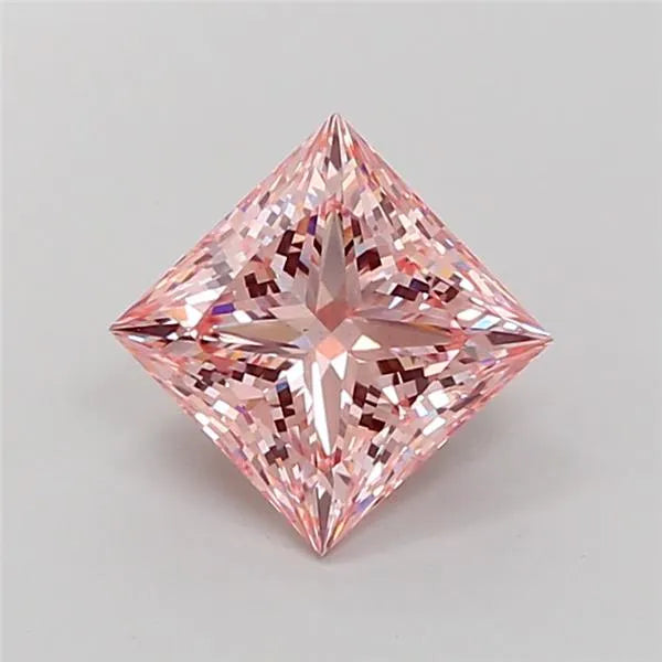 3.02ct Princess Lab Grown Diamond (Colour Fancy Intense Pink, Clarity VS2, IGI Certified)