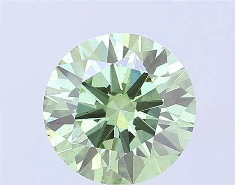 3.02ct Round Lab Grown Diamond (Colour Fancy Vivid Green, Clarity SI1, Cut ID, IGI Certified)