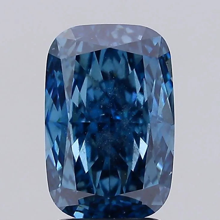 3.03ct Cushion modified Lab Grown Diamond (Colour Fancy Vivid Blue, Clarity SI1, IGI Certified)