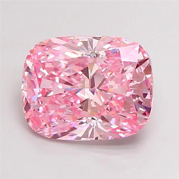 3.03ct Cushion modified Lab Grown Diamond (Colour Fancy Vivid Pink, Clarity VS2, IGI Certified)