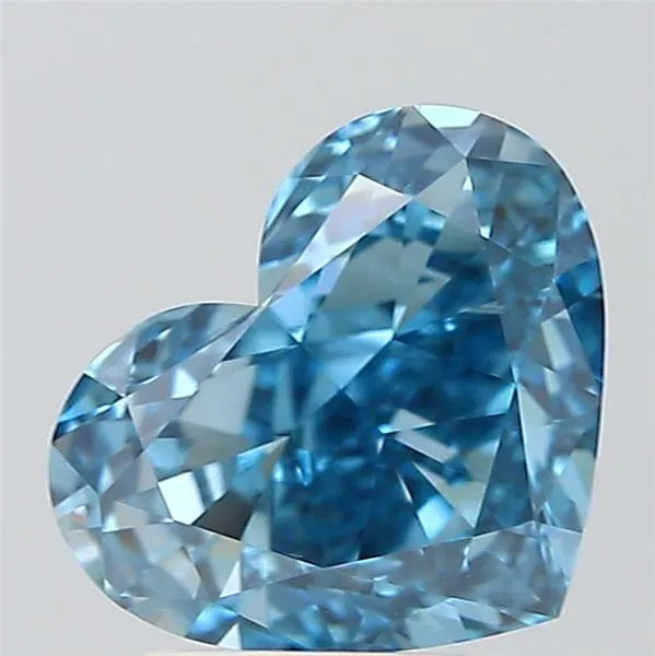 3.03ct Heart Lab Grown Diamond (Colour Fancy Vivid Blue, Clarity VS1, IGI Certified)