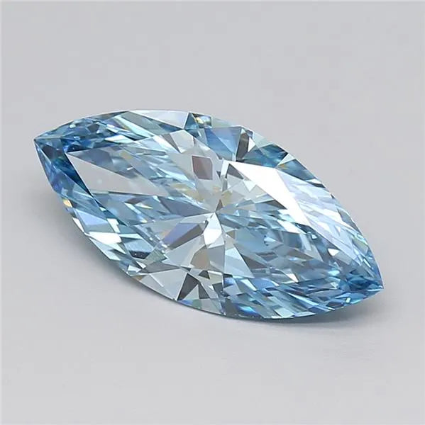 3.03ct Marquise Lab Grown Diamond (Colour Fancy Vivid Blue, Clarity VVS2, IGI Certified)