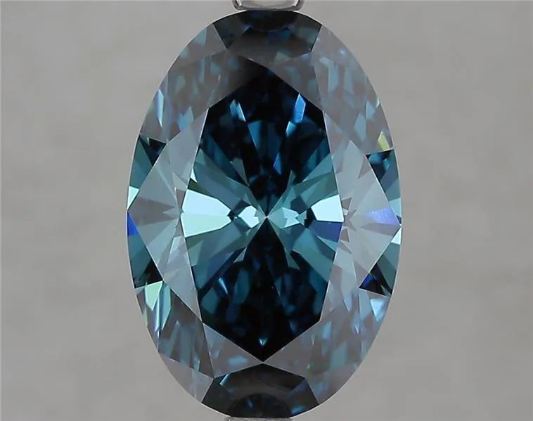 3.03ct Oval Lab Grown Diamond (Colour Fancy Deep Blue, Clarity VVS2, IGI Certified)