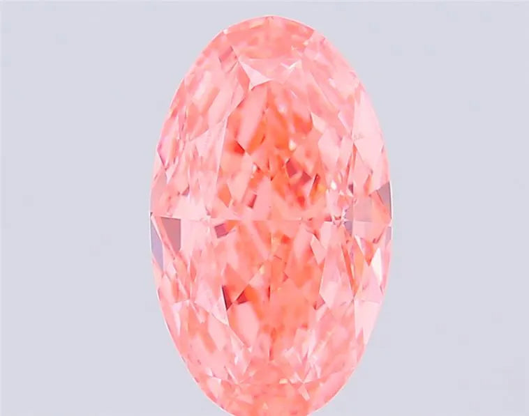 3.03ct Oval Lab Grown Diamond (Colour Fancy Vivid Pink, Clarity VS1, IGI Certified)