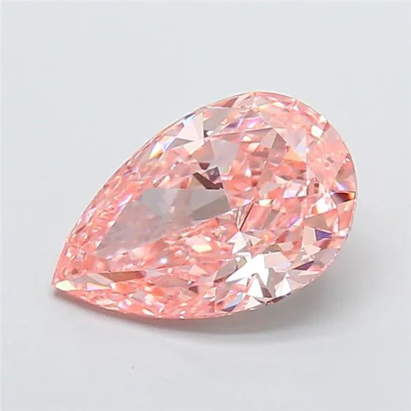 3.03ct Pear Lab Grown Diamond (Colour Fancy Vivid Pink, Clarity VS1, IGI Certified)