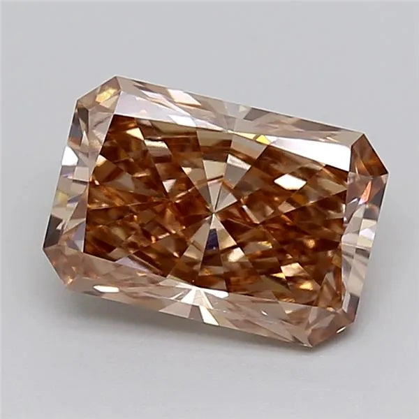 3.03ct Radiant Lab Grown Diamond (Colour Fancy Brown, Clarity VVS2, IGI Certified)